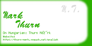 mark thurn business card